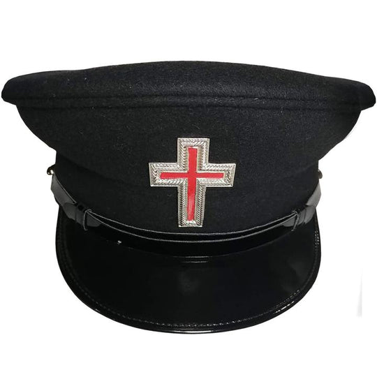 Knights Templar Dress Caps Black Silver