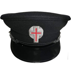 Knights Templar Dress Caps Black Silver