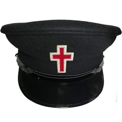 Knights Templar Dress Caps Black Silver