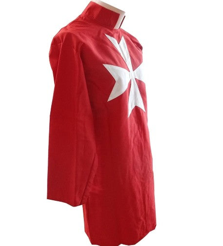 Masonic Knight Malta Tunic Red with (8 pointed) Maltese Cross