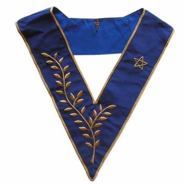 Masonic Officer's collar - AASR - Thrice Powerful Master - Hand embroidery