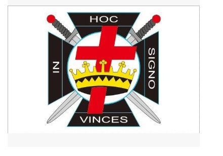 IN HOC SIGNO VINCES Knights Templar Masonic Flag