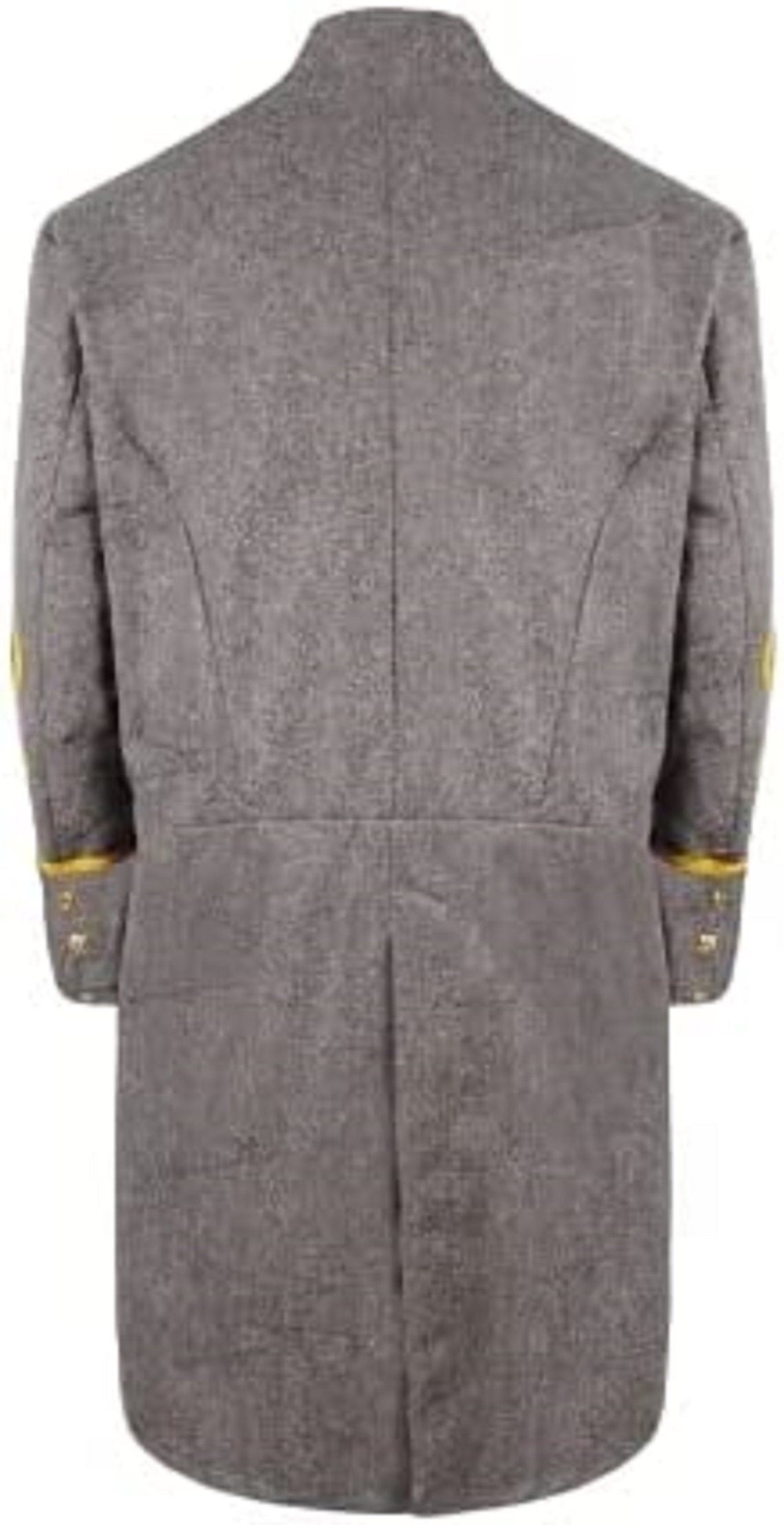 Civil War CS Officer's Single Breast 4 rows Braid Grey Wool Frock Coat -