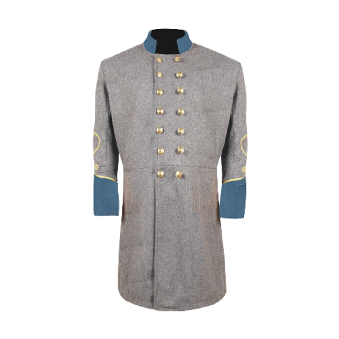 Civil War Confederate 2 Row Braid Double Breast Infantry Frock Coat - Civil War Union Junior Officer Artillery Frock Coat