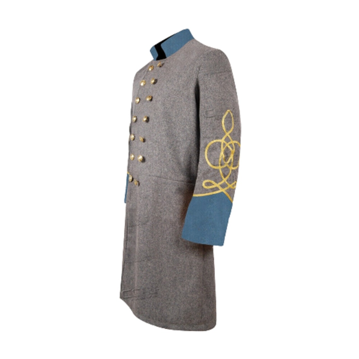 Civil War Confederate 2 Row Braid Double Breast Infantry Frock Coat - Civil War Union Junior Officer Artillery Frock Coat