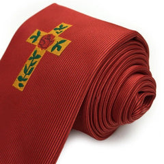 Masonic 100% silk Rose Croix Degree Tie Red with logo