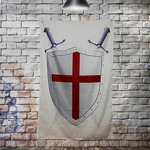 Knights Templar Shield Flag