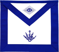 Electrician Blue Lodge Officer Apron - Machine Embroidery