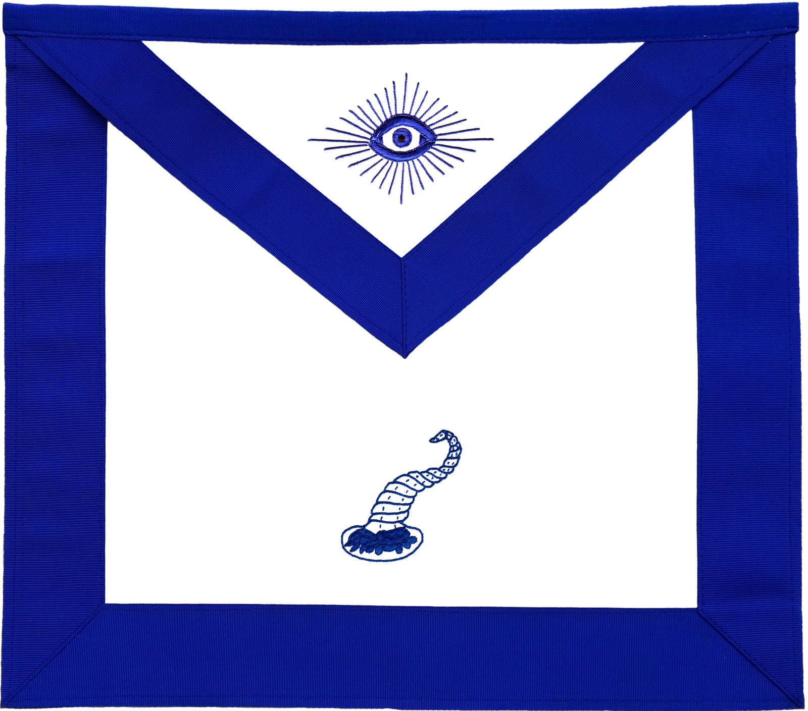 Officers Blue Lodge Officer Apron Set - Blue Ribbon Machine Embroidery (Set of 19)