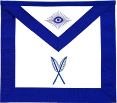 Secretary Blue Lodge Officer Apron - Machine Embroidery