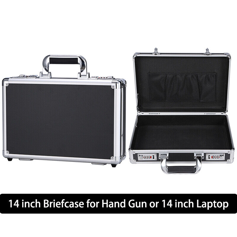 Aluminum High density Hard Case-Briefcase Toolbox Storage Box Cases Black Carrying Cases