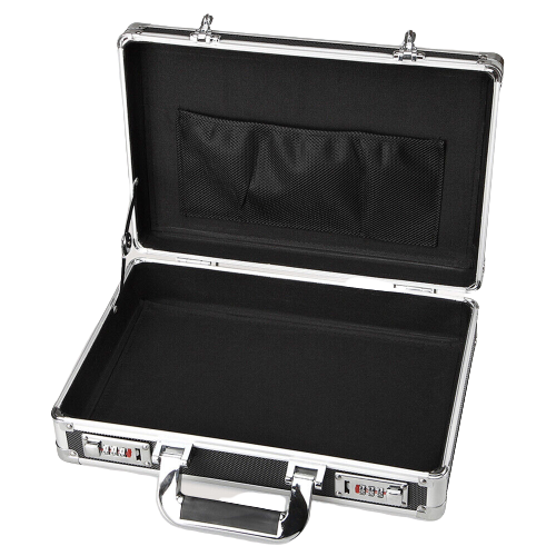 Aluminum High density Hard Case-Briefcase Toolbox Storage Box Cases Black Carrying Cases