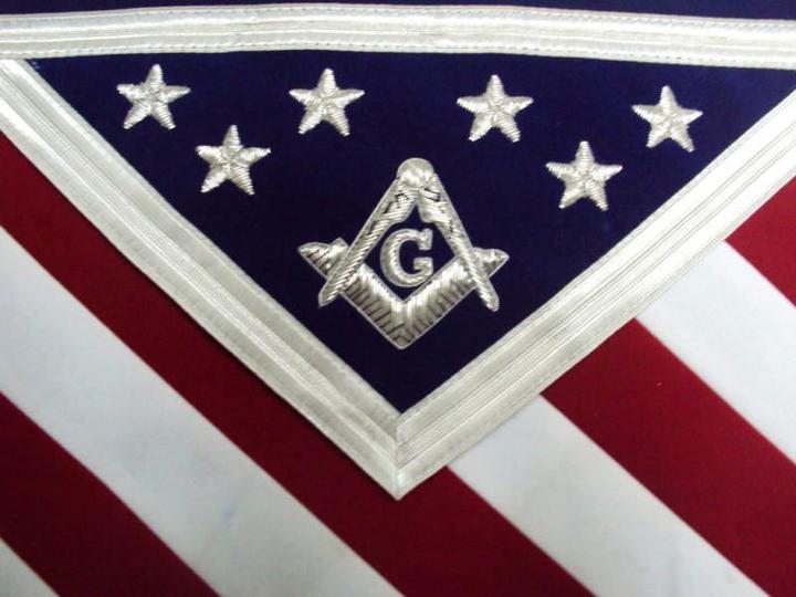 Hand Embroidered U.S Master Mason Masonic Apron