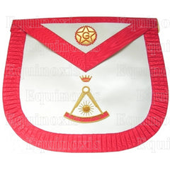 Satin Masonic apron – French Chapter – 2nd Order – Compass – Rounded corners