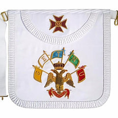 Masonic Scottish Rite Satin Round Apron - AASR - 33rd degree