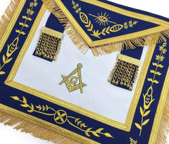 Masonic Blue Lodge G Master Mason Gold Machine Embroidery Apron